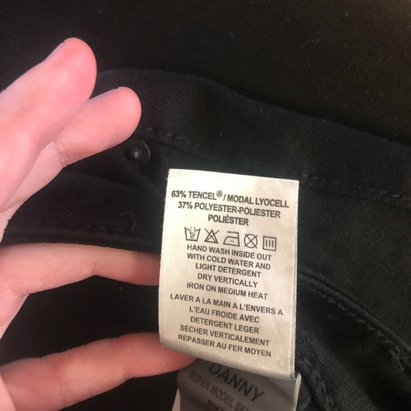 DL1961 Danny Super Model Skinny Jeans Riker Black - Picture 4 of 6